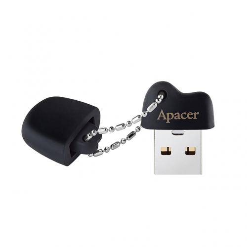 Memorie flash USB2.0 32GB Apacer AH118 cu capac si lantisor negru GAH118B