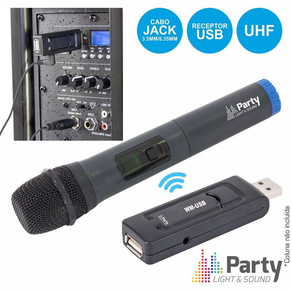 Microfon wireless cu modul USB Party Light & Sound