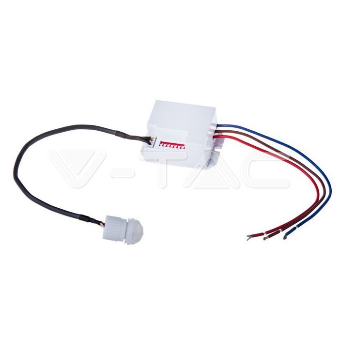 Mini senzor de miscare 6m 230V 400-800W 37x26x56 mm V-TAC SKU-5082