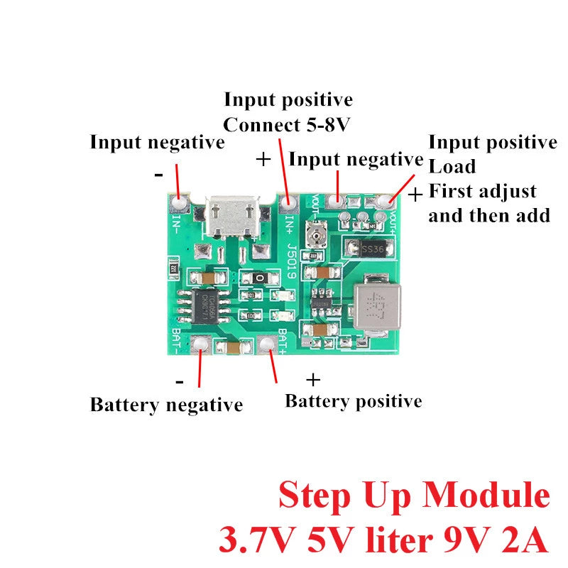 Modul DC-DC BOOST de 2A pentru 18650 2A BOOST 18650