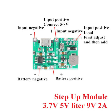 Modul DC-DC BOOST de 2A pentru 18650 2A BOOST 18650