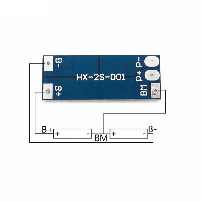 Modul protectie incarcare 2x 18650 li-ion 8A BMS 2S