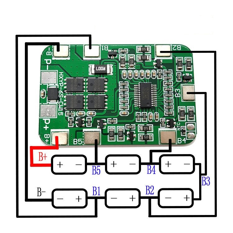 Modul protectie incarcare 6x 18650 20A BMS 6S