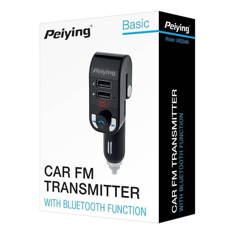 Modulator FM audio Bluetooth 2x USB 3.1A Slot microSD PEIYING