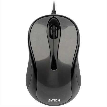 Mouse A4tech N-350 (Glossy Grey) PC /Notebook cu fir USB optic 1000dpi butoane /scroll 3/1 gri