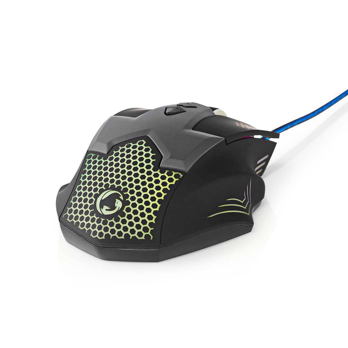 Mouse Gaming cu fir iluminat 2400DPI 7 butoane Nedis