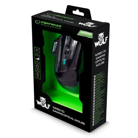 Mouse gaming USB negru WOLF ESPERANZA