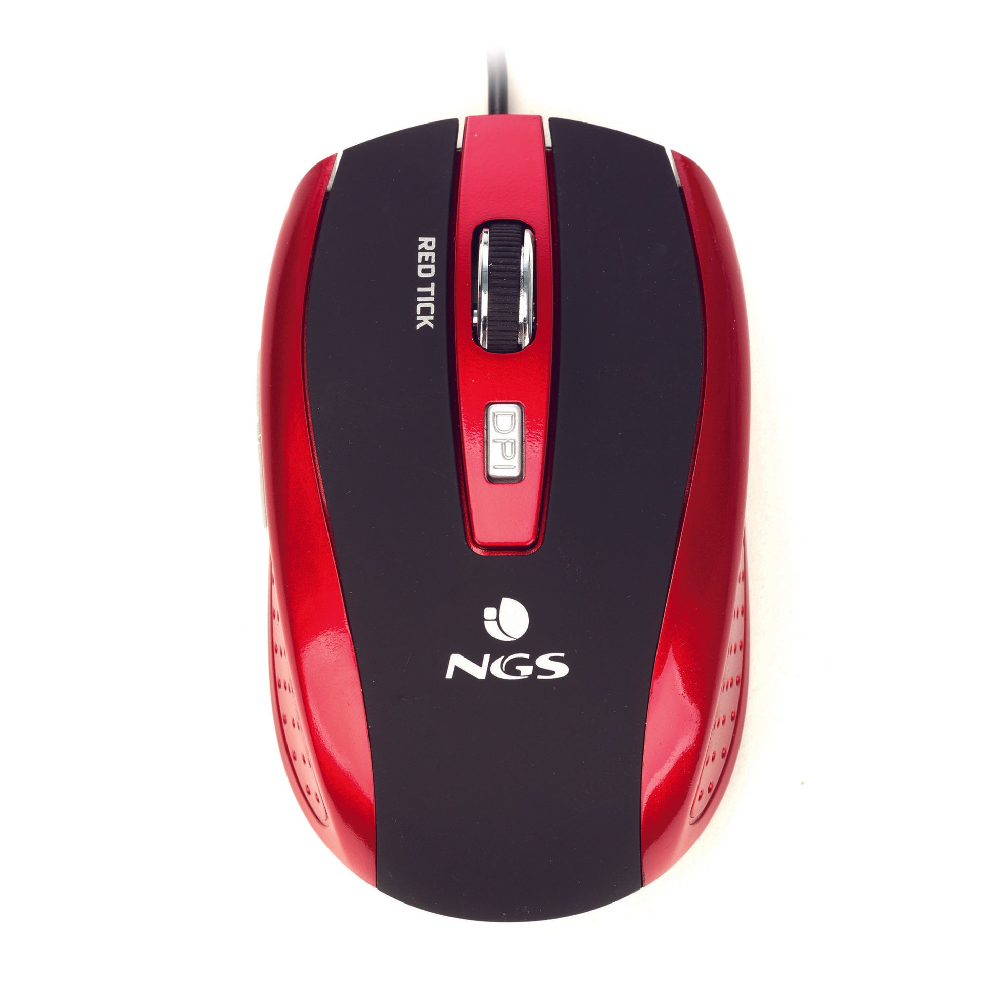 Mouse optic 800/1600dpi USB rosu/negru NGS