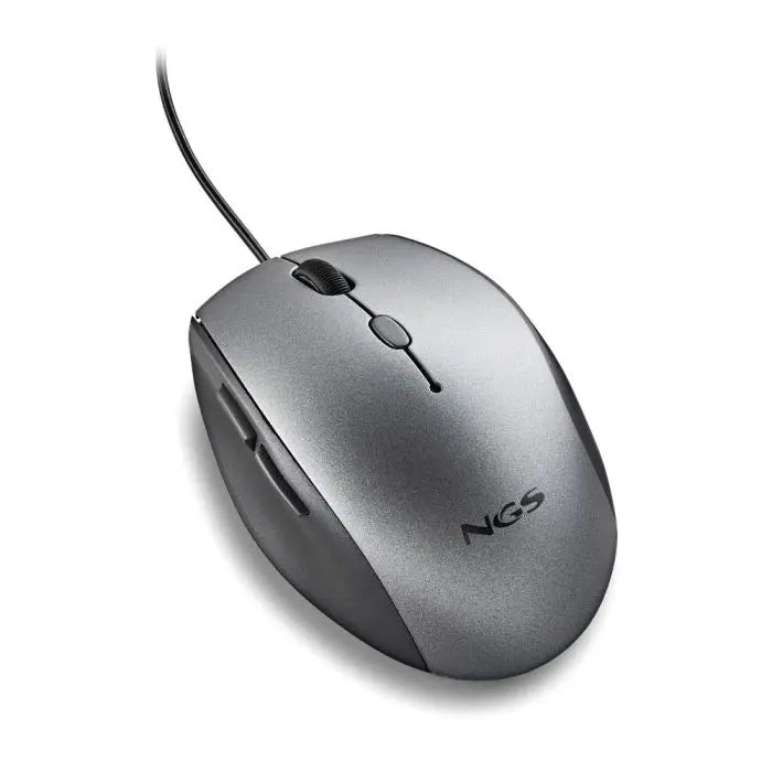 Mouse optic cu fir NGS Moth Gray 1600dpi silent click adaptor USB-C gri