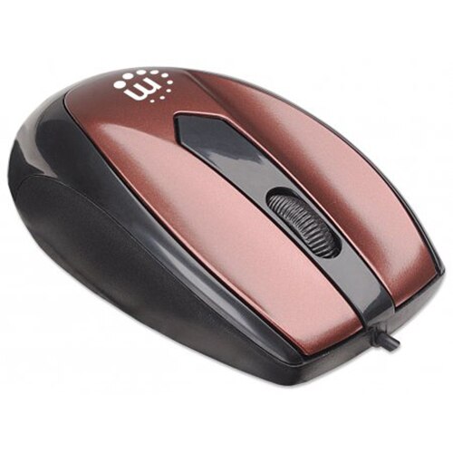 Mouse optic USB 1000dpi maro 177979 Manhattan