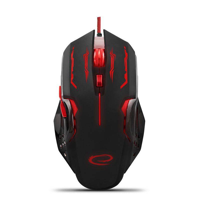 Mouse optic USB gaming 800-12400 DPI 6 butoane rosu ESPERANZA