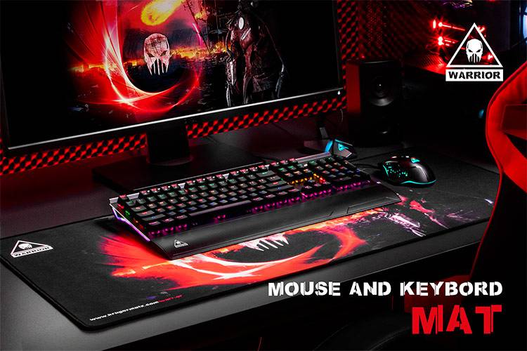 Mouse Pad and Keyboard MAT WARRIOR KRUGER&MATZ 890x400mm cauciuc anti-alunecare