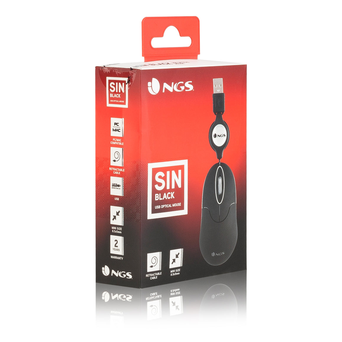 Mouse USB 1000dpi negru NGS SINBK