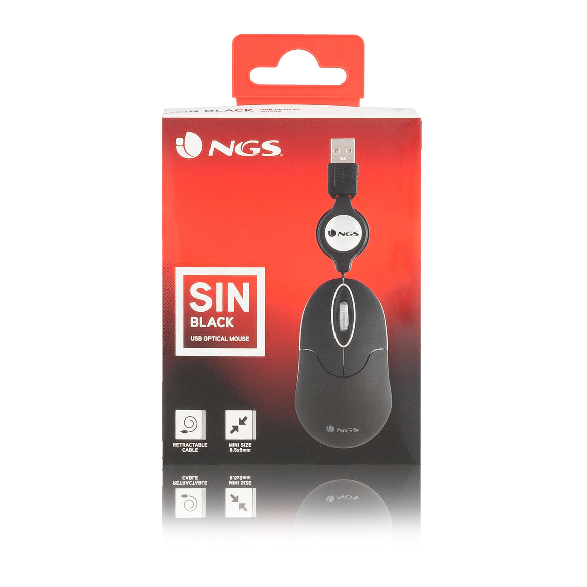 Mouse USB 1000dpi negru NGS SINBK