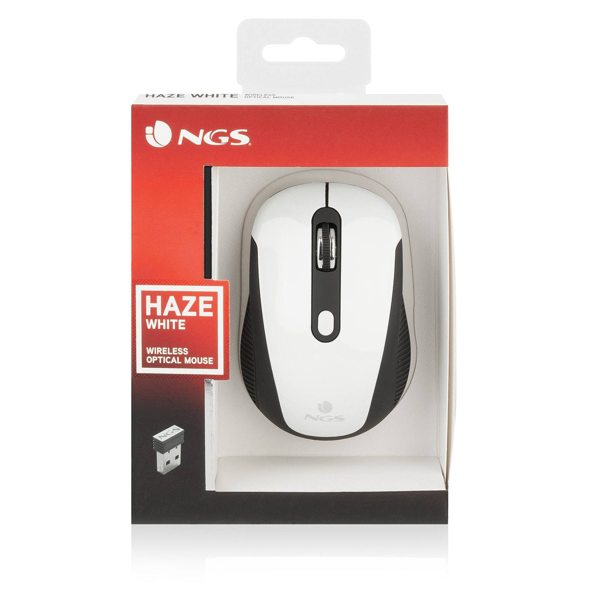 Mouse wireless optic USB 800/1600dpi alb NGS