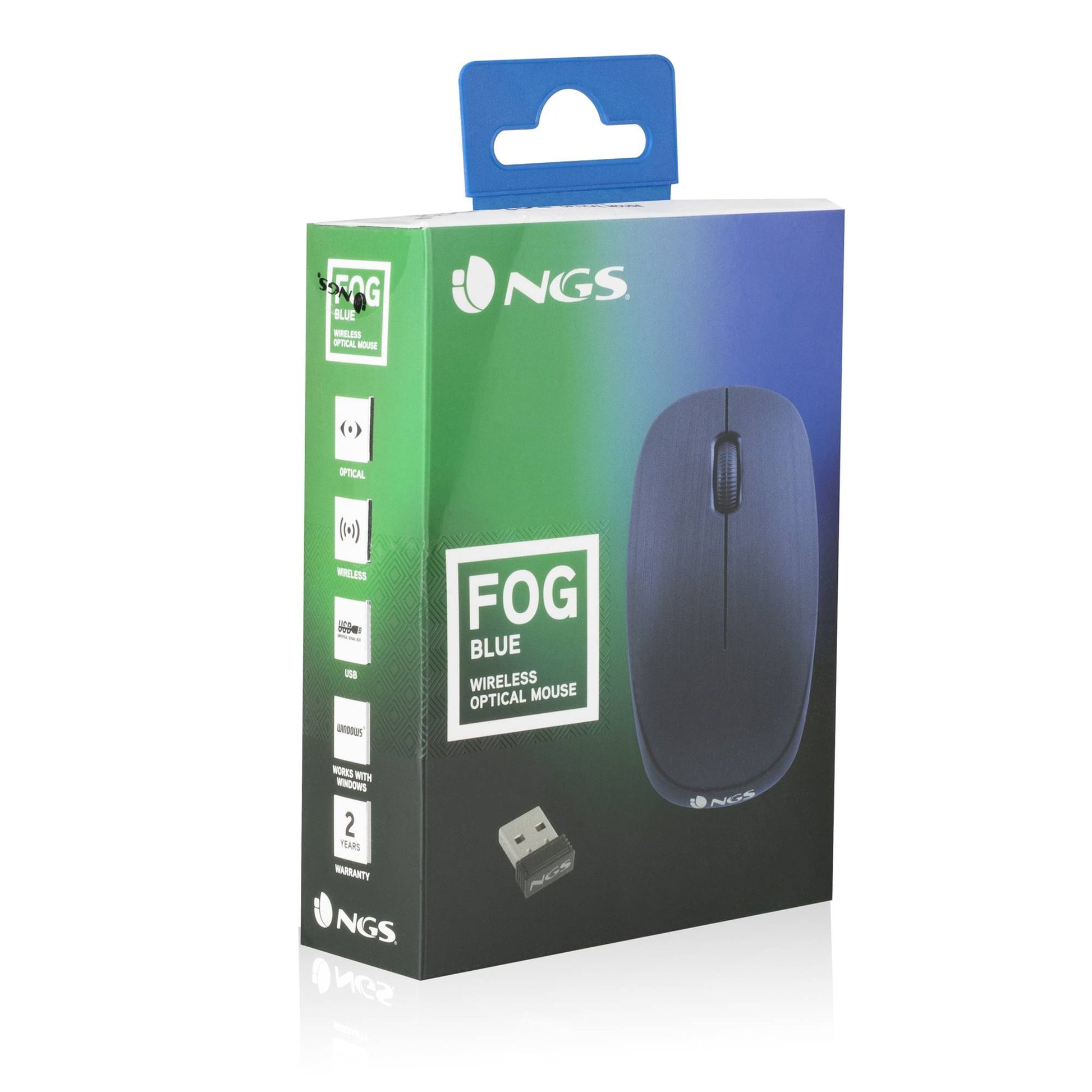 Mouse wireless USB 1000dpi albastru Ngs