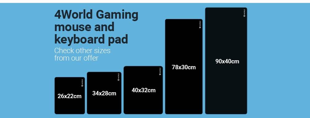 MousePad Gaming 40x32x0.4cm GAMING2 4WORLD