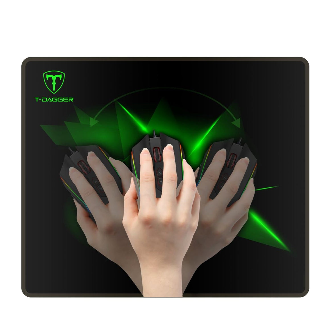 Mousepad gaming T-DAGGER Geometry marime M 360x300x3 mm T-TMP201