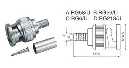 Mufa BNC RG59 tata sertizare