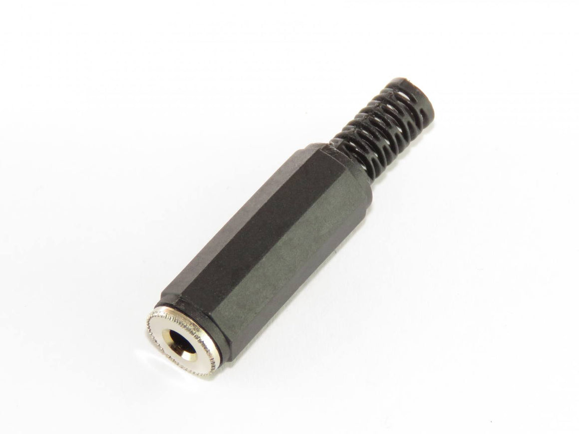 Mufa Jack 3.5 mm mama mono cu manson drept pe cablu JC-121