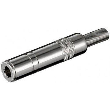 Mufa Jack 6.35 mm stereo mama metal Goobay