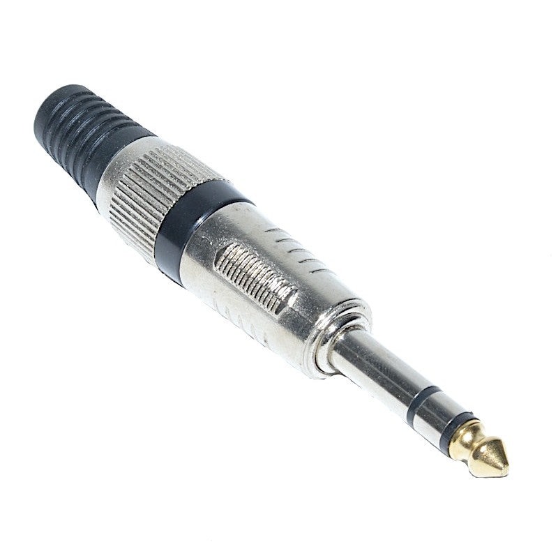 Mufa Jack 6.35 mm stereo tata cu varf aurit