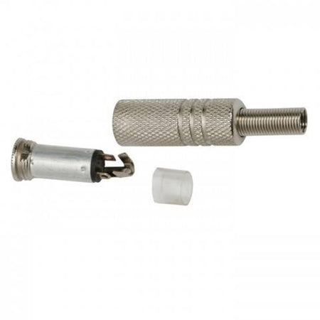 Mufa jack mama 3.5 mm mono metal argintiu