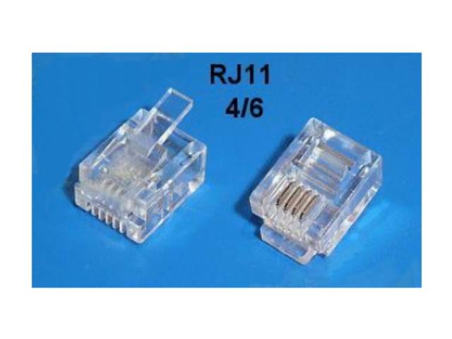 Mufa modulara telefon RJ11 4/6 (6P4C) pentru cablu plat