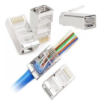 Mufa Passthrough FTP ecranata 8P8C RJ45 Cat5e TEL0073 Cabletech