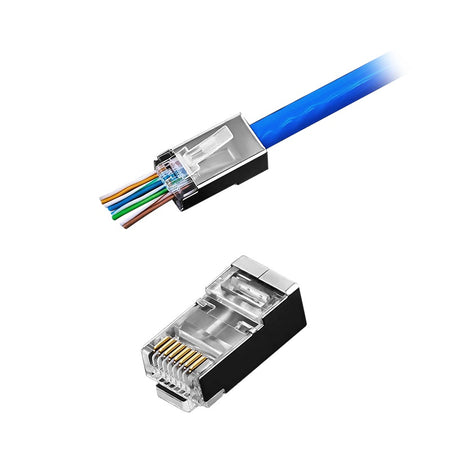 Mufa Passthrough FTP ecranata 8P8C RJ45 Cat5e TEL0073 Cabletech