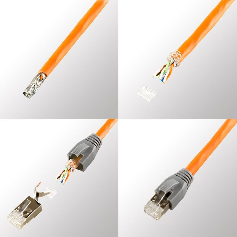 Mufa RJ45 Cat6a Cat7 Cat7a Cat8.1 ecranata 8p8c 1.2-1.45mm 22-24AWG LOGILINK MP003