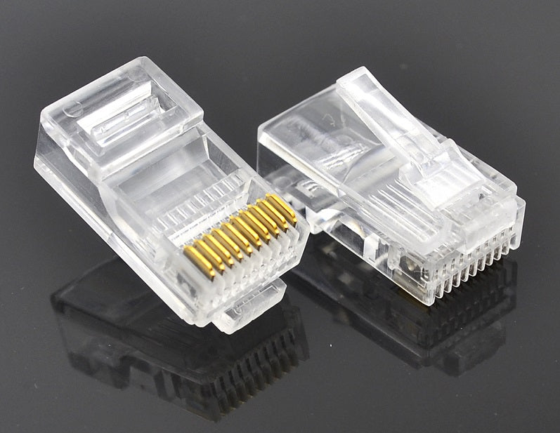 Mufa RJ50 tata 10 pini 10p10c pe cablu IDC de crimpat ENCITECH RJ48-10P10CR