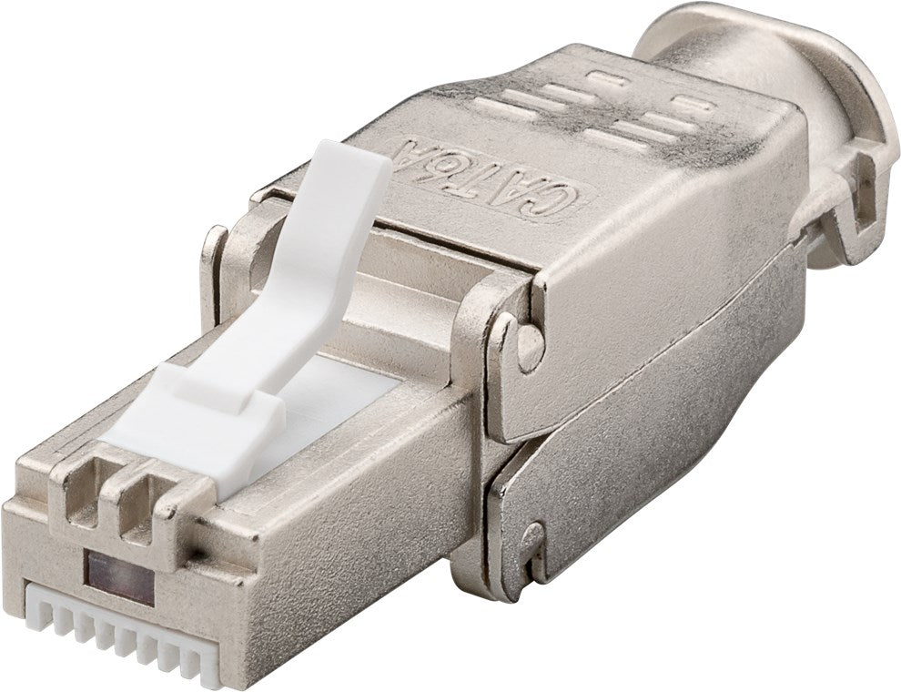 Mufa tata RJ45 CAT6A STP metal ecranata cablu max. 9mm AWG 22 - AWG 24 montare fara cleste 38292 Goobay