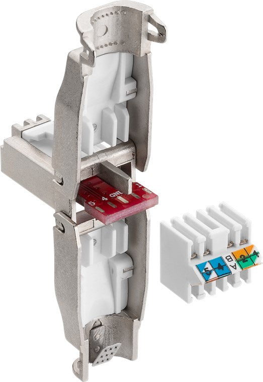 Mufa tata RJ45 CAT6A STP metal ecranata cablu max. 9mm AWG 22 - AWG 24 montare fara cleste 38292 Goobay