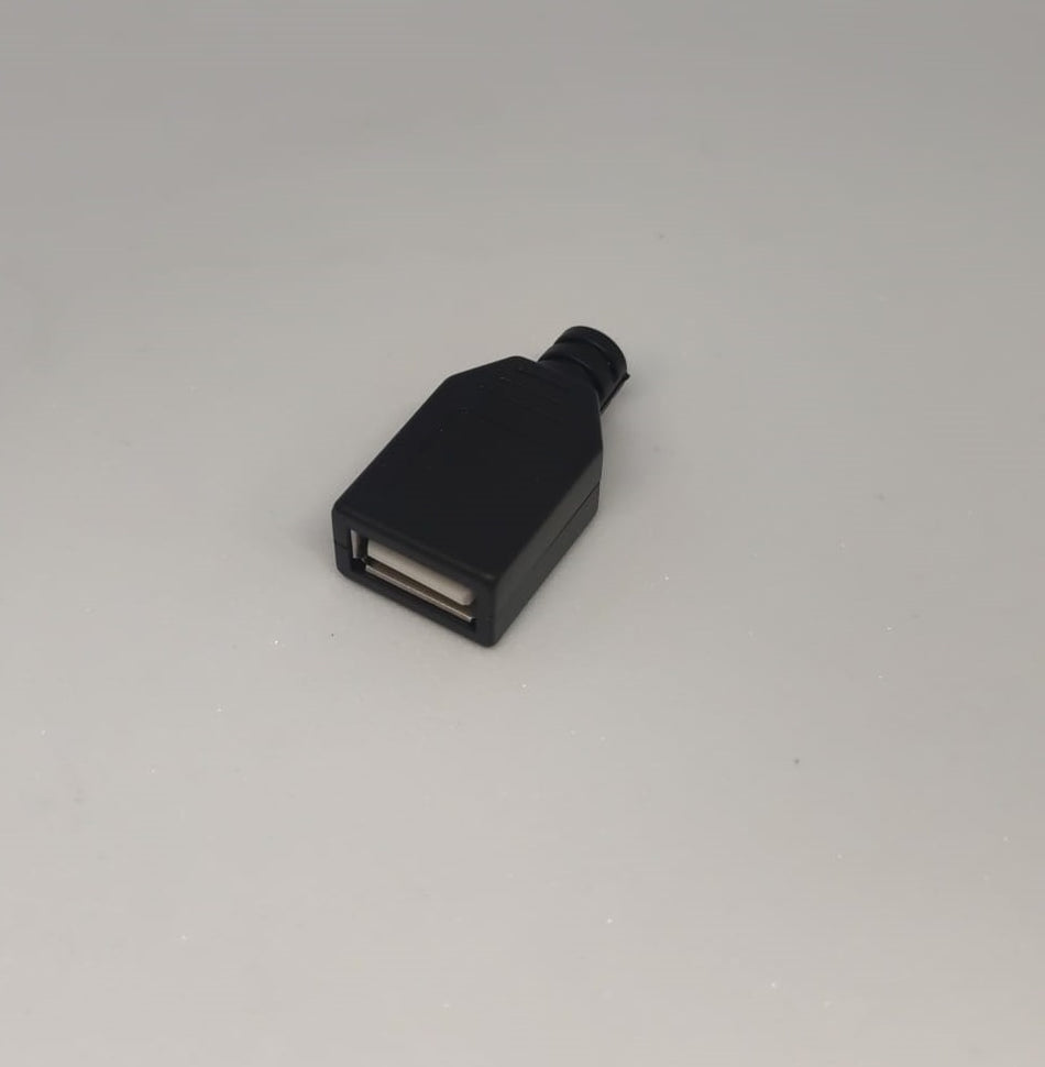 Mufa USB (2.0) TIP A mama pe cablu carcasa plastic negru