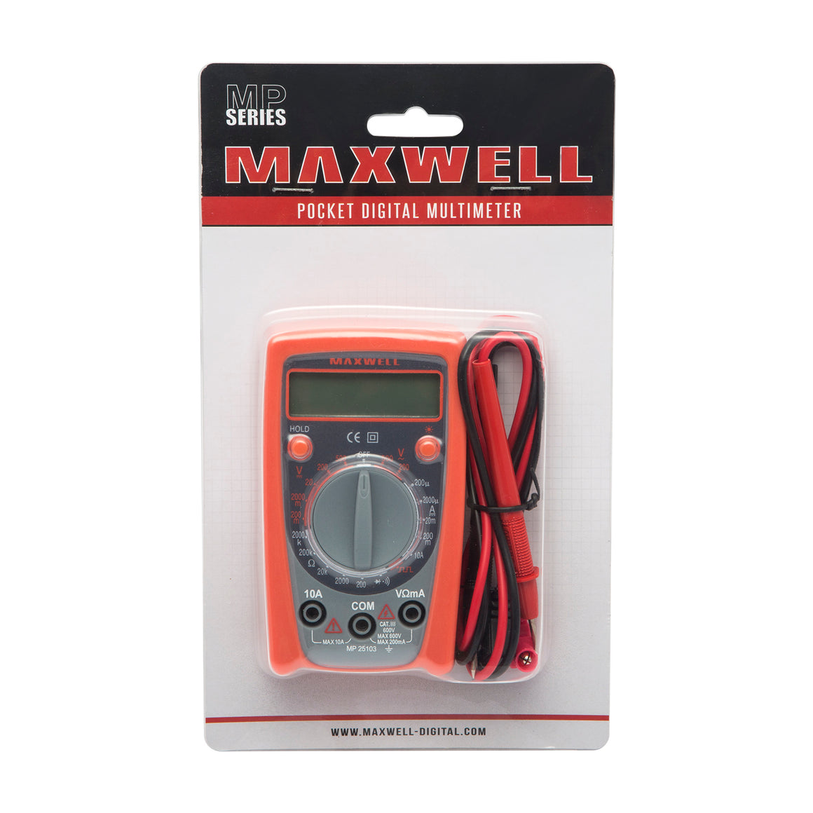 Multimetru digital compact MAXWELL 25103