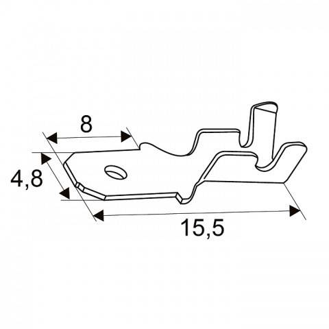 Papuc cositorit tata 4.8mm