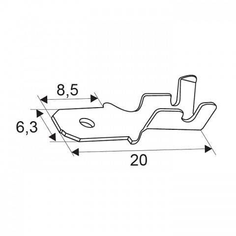 Papuc cositorit tata 6.3mm