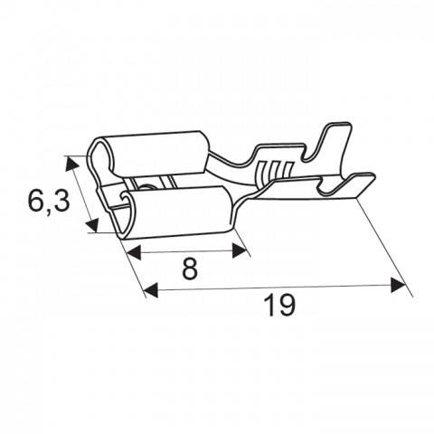 Papuc cuprat mama 6.3mm