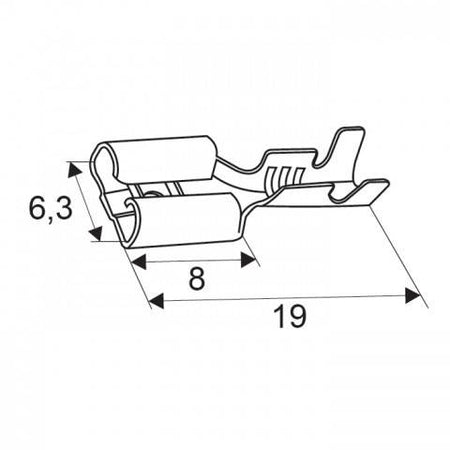 Papuc cuprat mama 6.3mm