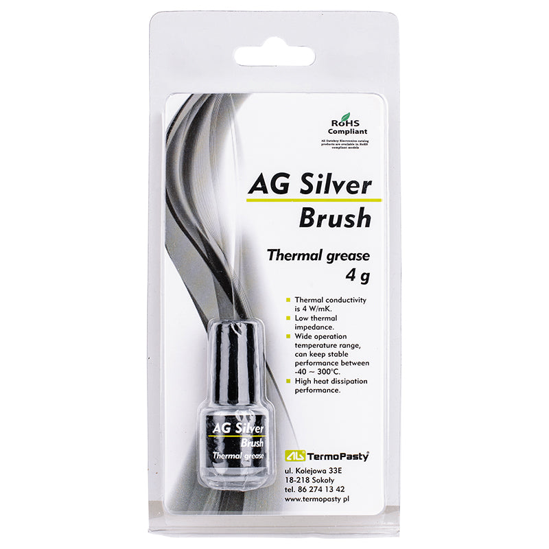 Pasta termoconductoare AG Silver Brush 4 W/m.K 4grame AG TermoPasty