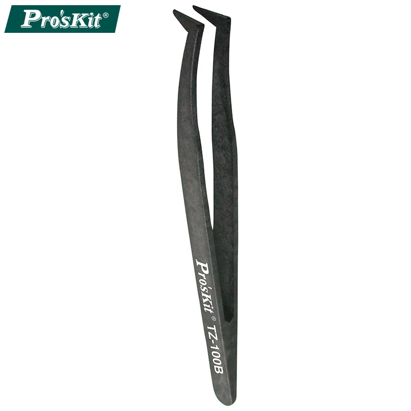 Penseta conductiva cu varful curbat 120mm ProsKit