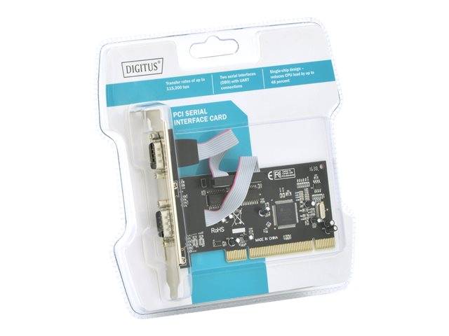 Placa extensie PC interfata PCI - chipset MCS9865 RS232 D-Sub 9pin tata x2 DIGITUS DS-33003