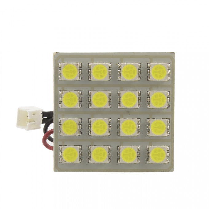 Placa LED SMD 35x35 mm 12V SMD5050 3W lumina alba 320lm inclus adaptoare W5W C5W BA9S CarGuard