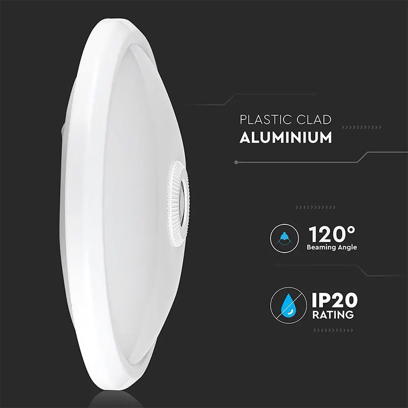 Plafoniera LED 12W 900lm IP20 cu senzor de miscare 6400K alb rece V-tac SKU-21809