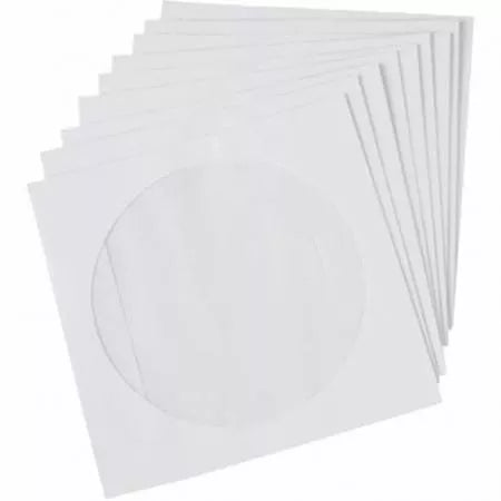 Plicuri CD /DVD din hartie alba 100buc/set