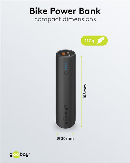 Power Bank 5.0 5000mAh suport pentru bicicleta negru USB-A/USB type C 3A 60656 Goobay