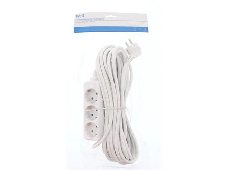 Prelungitor 3 prize 10m 16A 3500W cablu 3xG1.5mmp Well EXTS-3S10M-WL