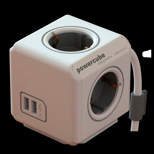 Prelungitor 4 prize CUB +2x USB cablu 1.5m Allocacoc