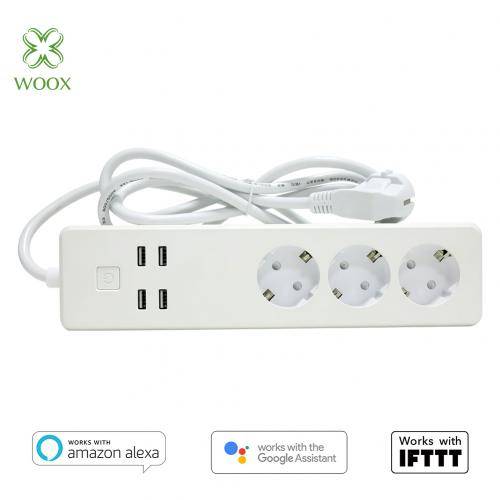 Prelungitor smart Woox R4028 3 prize +4x USB 1.8m